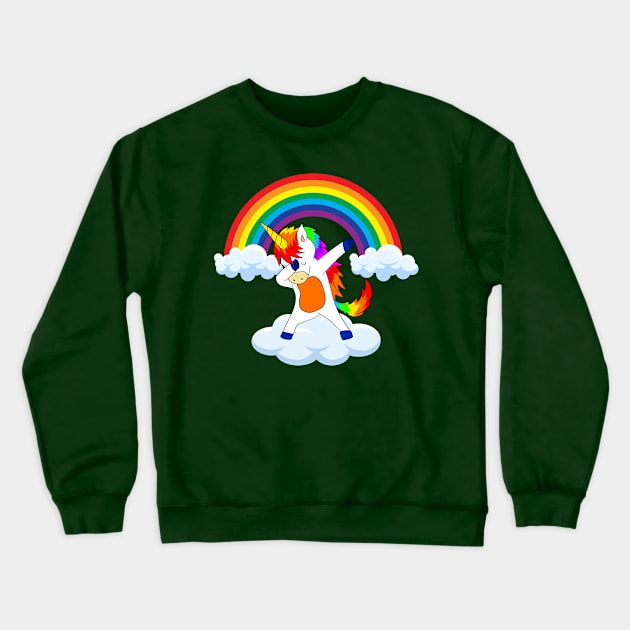 dabbing unicorn Crewneck Sweatshirt by sirazgar